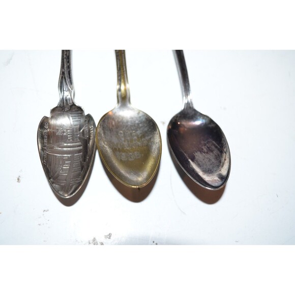 Vtg 3 pc set Texas Centennial Collector Spoons silver Plate Viking Everts Inters - Picture 3 of 14